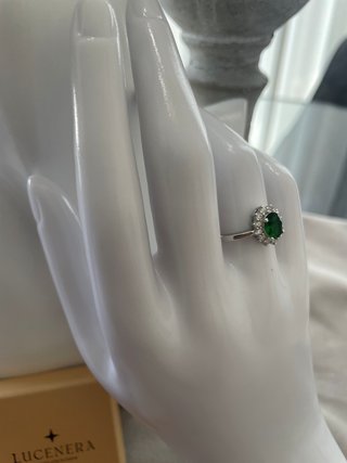 Anello Kate Argento 925 Pietra Verde