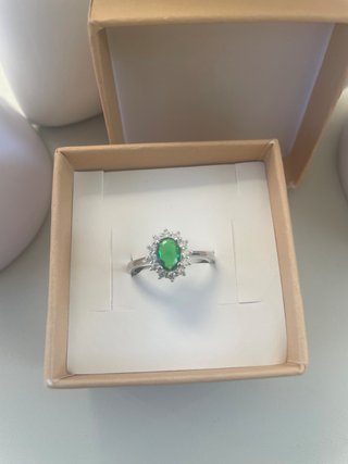 Anello Kate Argento 925 Pietra Verde