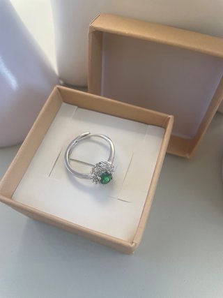 Anello Kate Argento 925 Pietra Verde