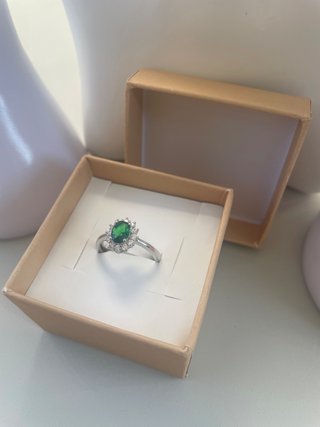 Anello Kate Argento 925 Pietra Verde