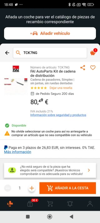 Kit Cadena Distribución FAI TCK7NG CITROEN FORD et