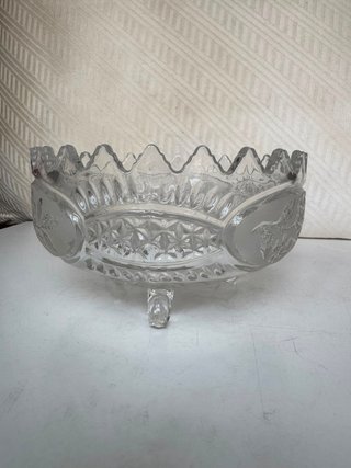 Centro de mesa cristal 3 patas retro