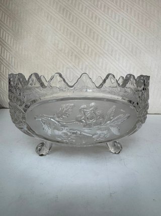 Centro de mesa cristal 3 patas retro