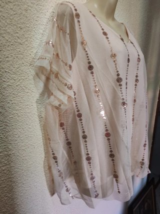 Blusa Beige y Dorada Talla Única