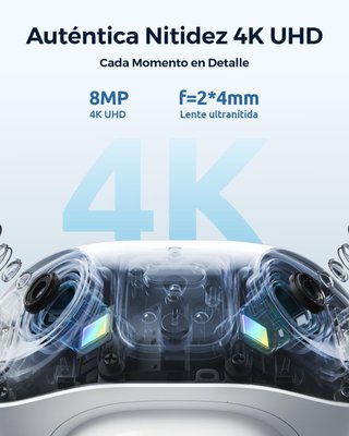 Cámara Solar Reolink 4K WiFi Gran Angular 180°