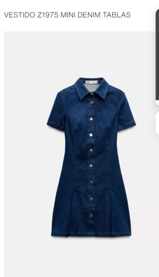Vestido Zara Denim Mini Tablas