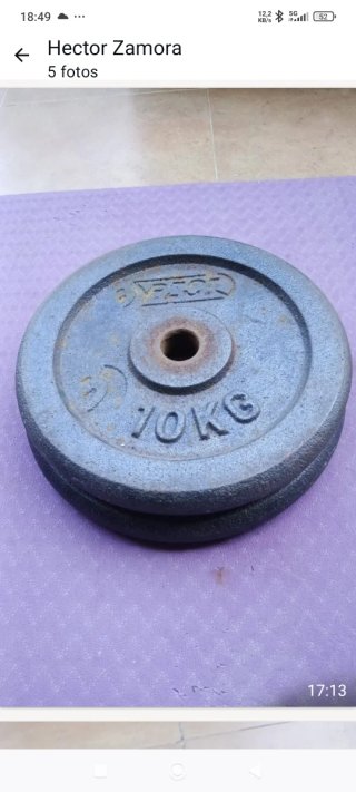 Dos Discos de pesas 10kg