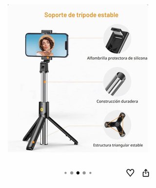 Palo Selfie Trípode Gritin Bluetooth Control