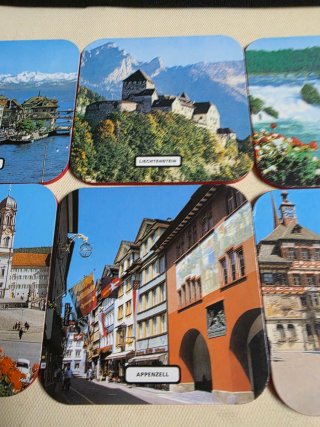 6 posavasos vintage Suiza