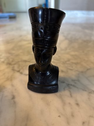 3 Figuras decorativas piedra negra egipcias.