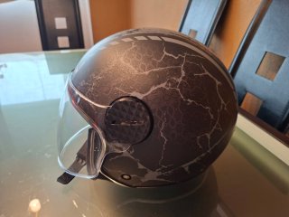 Casco Moto LS2 Negro y Diseño Calavera