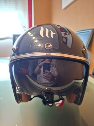 Casco Moto LS2 Negro y Diseño Calavera
