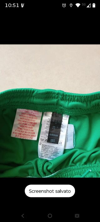 Pantaloncino Adidas Verde TG S (15 anni)
