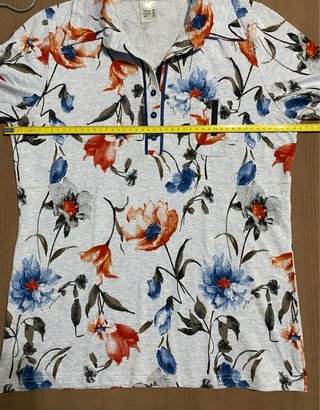 Camiseta floral manga corta mujer T38