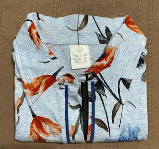Camiseta floral manga corta mujer T38