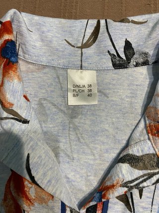 Camiseta floral manga corta mujer T38