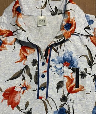 Camiseta floral manga corta mujer T38