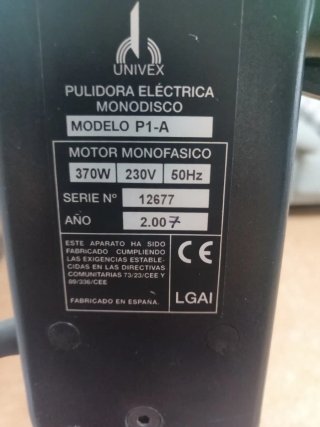 Pulidora acristaladora para terrazos