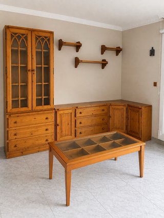 Mueble modular pino macizo salón