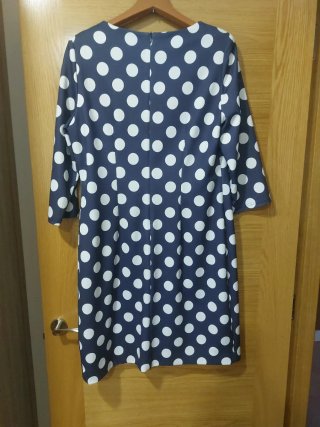 Vestido fiesta azul y rosa