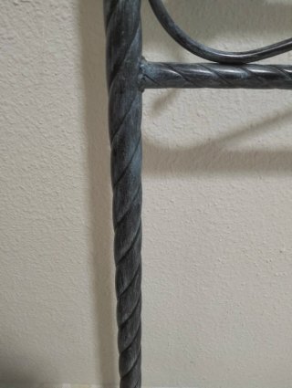 Cabecero forja 90 cm negro y dorado