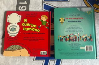 2 libros interactivos para niños. Tapa dura.