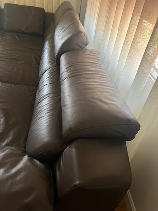 Sofá de piel 3 plazas + Chaiselongue