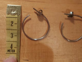 Aros de plata con textura