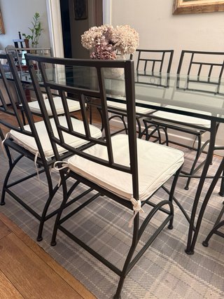6 Sillas de comedor de Hierro Forjado