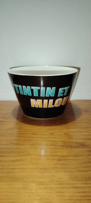 Bol de cerámica de Tintín y Milú
