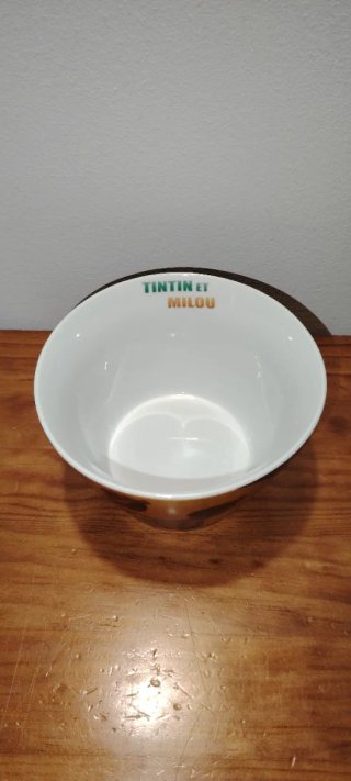 Bol de cerámica de Tintín y Milú