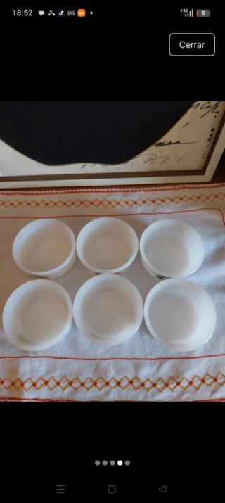 6 Cuencos Arcopal Anémona Vidrio
