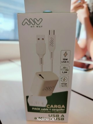 Cargador MY WAY 15W USB A 1.2M Carga Rápida