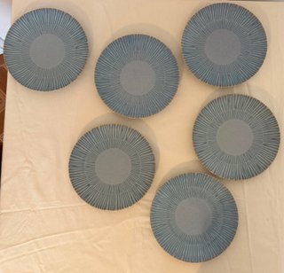 Set x6 Plato llano El Corte Inglés Azul