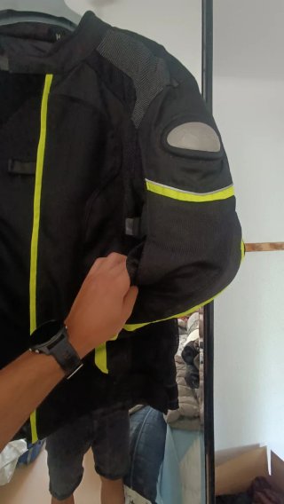 Chaqueta Moto Verano Negra y Amarilla