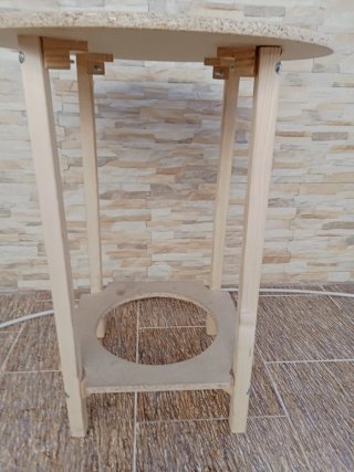 Mesa redonda de madera 60 cm