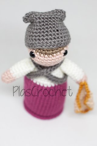 Lavandera pañuelo Belén navideño amigurumi crochet