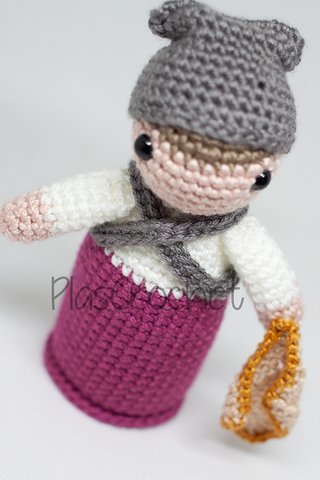 Lavandera pañuelo Belén navideño amigurumi crochet