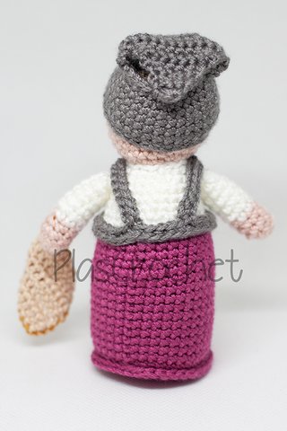 Lavandera pañuelo Belén navideño amigurumi crochet