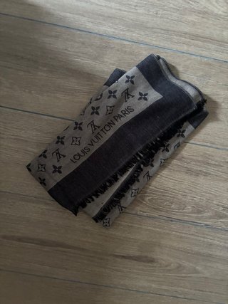 Sciarpa Louis Vuitton marrone chiaro e scuro