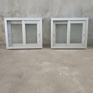 2 Ventanas Correderas Aluminio 60x50 cm