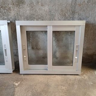 2 Ventanas Correderas Aluminio 60x50 cm