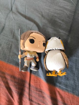 Funko Pop Star Wars Rey y Porg