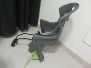 Silla Portabebés Bicicleta Gris/Verde