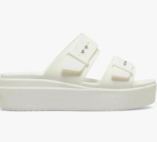 Chanclas Crocs plataforma blancas