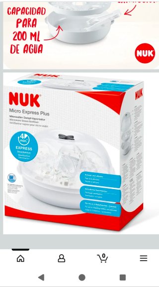 Esterilizador NUK microondas