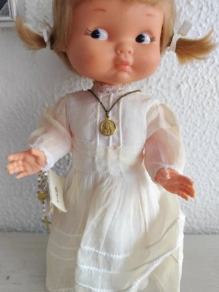 Muñeca Rapaciña Comunión Vestido Blanco