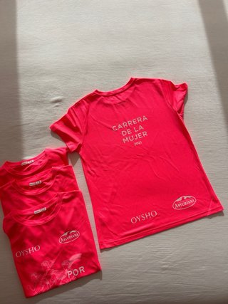 Camiseta Carrera Mujer 2021 Oysho Rosa