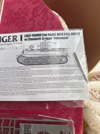 Maqueta Tanque Tiger I Early Gruppe Fehrmann