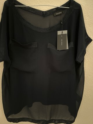 Blusa Cop. Copine Negra Transparente